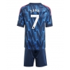 Arsenal Bukayo Saka #7 Bortedraktsett Barn 2025-26 Kortermet (+ Korte bukser)